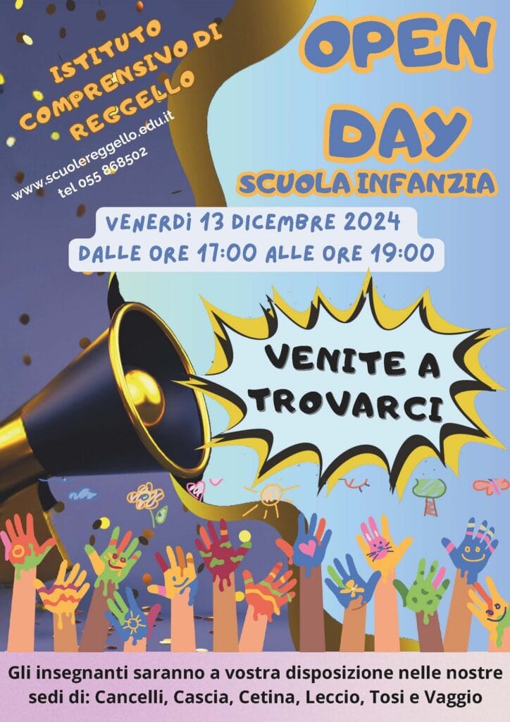 Locandina openday a.s. 24-25 Scuola Infanzia