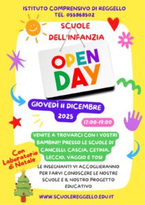 Locandina open day infanzia 2025