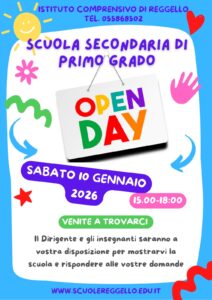 Locandina Open Day Secondaria 2025